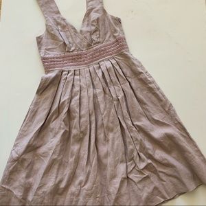 Sundance Mauve Linen midi length dress size 10